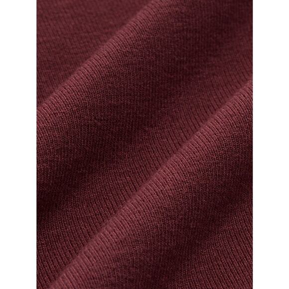 Commense Cross-Over Collar Cinched Long Sleeve Top Burgundy Jersey NWT Size XL - Picture 6 of 6